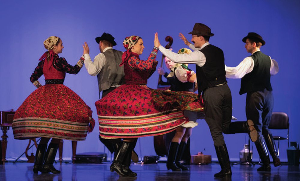 Vitéz-Virág Folk Dance Ensemble in traditional Hungarian costumes